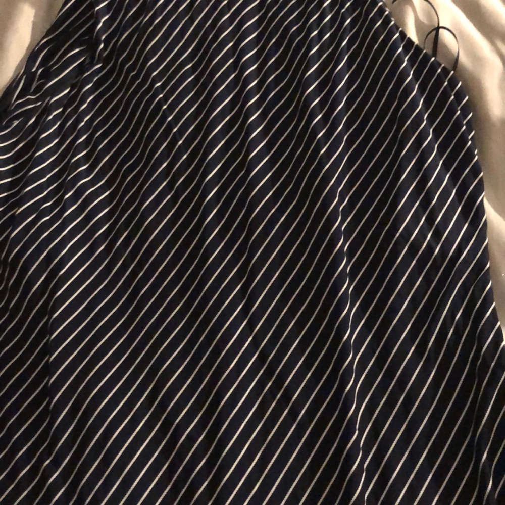 Ralph Lauren Navy and White Sheath Midi Dress - Picture 4 of 5